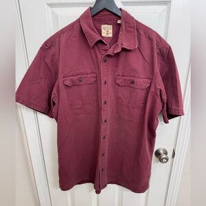 Red Head Men’s Canvas Casual Short Sleeve Button Up Shirt